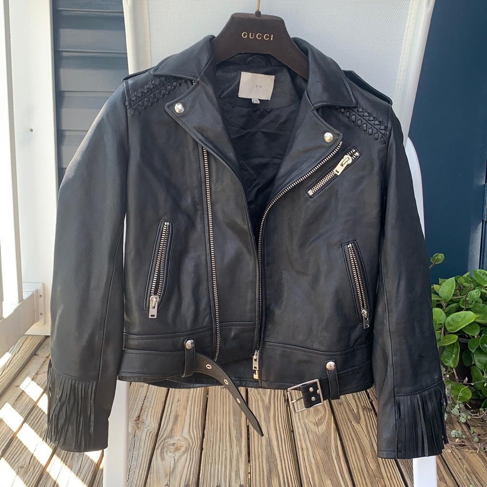 Iro Fringe Leather Jacket